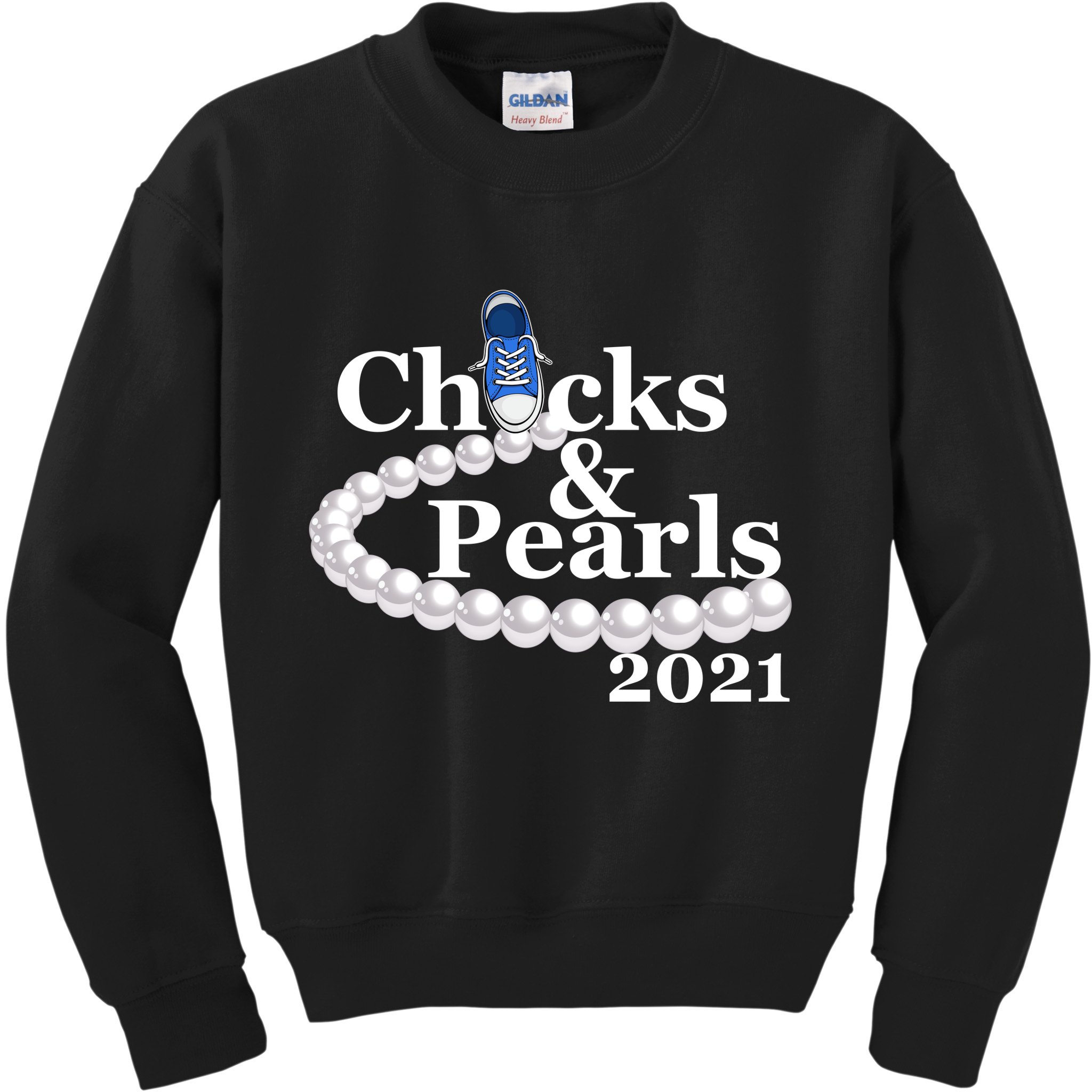 Chucks And Pearls 2021 Kamala Harris Kids Sweatshirt