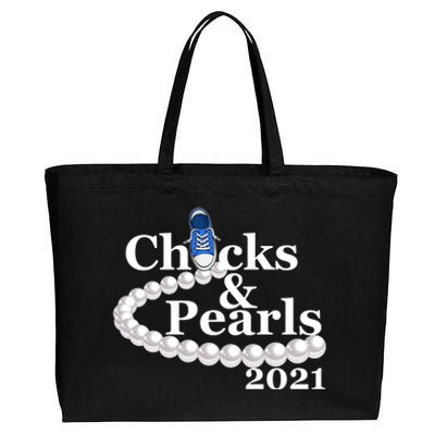 Chucks And Pearls 2021 Kamala Harris Cotton Canvas Jumbo Tote