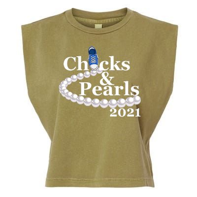 Chucks And Pearls 2021 Kamala Harris Garment-Dyed Women's Muscle Tee