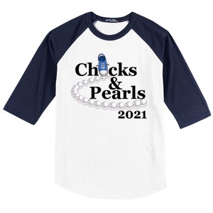 Chucks And Pearls 2021 Kamala Harris Baseball Sleeve Shirt