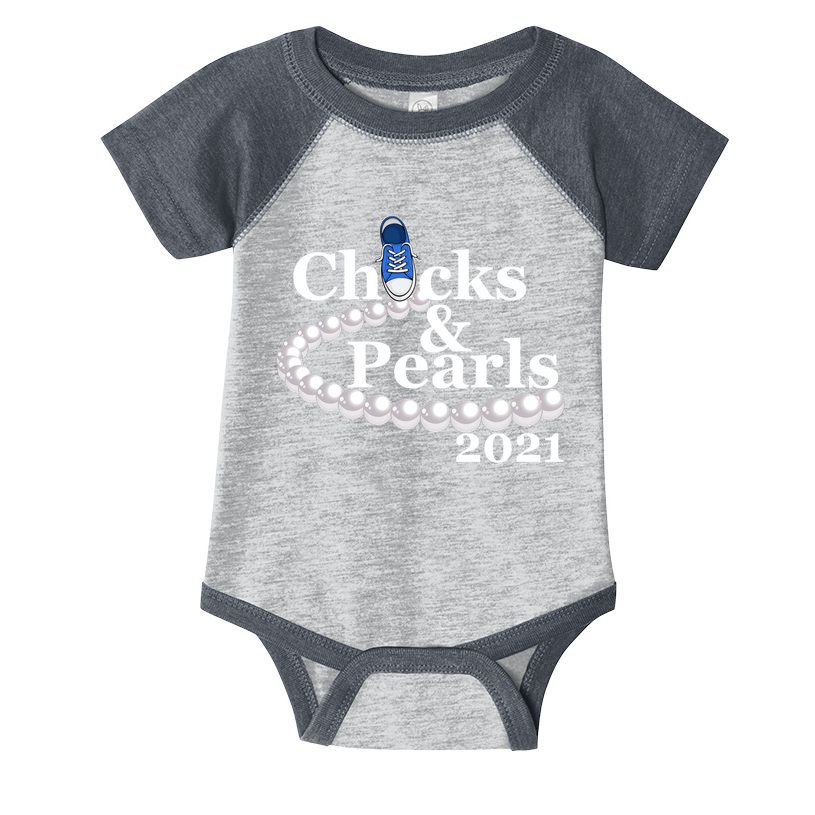 Chucks And Pearls 2021 Kamala Harris Infant Baby Jersey Bodysuit