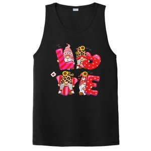 Cute Happy Valentines Day Gnomes With Leopard Sunflower Valentine Love Day PosiCharge Competitor Tank