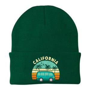 California Hippie Van Surfer Palm Tree Beach Vibes Knit Cap Winter Beanie