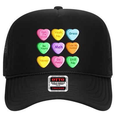 Candy Heart Valentines Day Funny Sarcastic Love Joke Trucker Hat