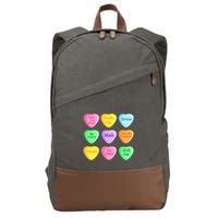 Candy Heart Valentines Day Funny Sarcastic Love Joke Cotton Canvas Backpack