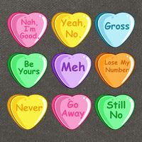 Candy Heart Valentines Day Funny Sarcastic Love Joke Cotton Canvas Backpack