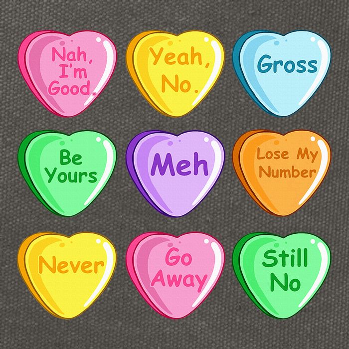 Candy Heart Valentines Day Funny Sarcastic Love Joke Cotton Canvas Backpack