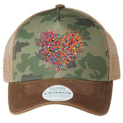 Confetti Heart Valentines Day Legacy Tie Dye Trucker Hat