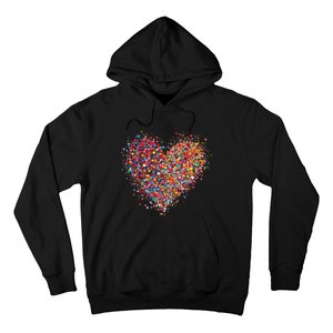 Confetti Heart Valentines Day Hoodie