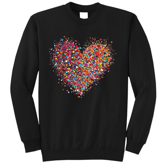 Confetti Heart Valentines Day Sweatshirt