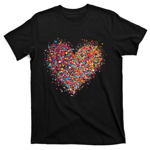 Confetti Heart Valentines Day T-Shirt