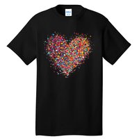 Confetti Heart Valentines Day Tall T-Shirt