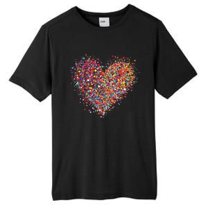 Confetti Heart Valentines Day Tall Fusion ChromaSoft Performance T-Shirt