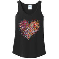 Confetti Heart Valentines Day Ladies Essential Tank