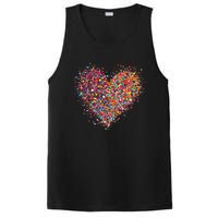 Confetti Heart Valentines Day PosiCharge Competitor Tank