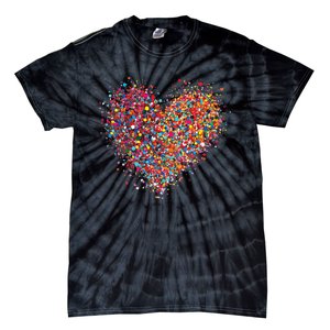 Confetti Heart Valentines Day Tie-Dye T-Shirt