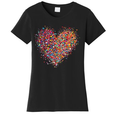 Confetti Heart Valentines Day Women's T-Shirt