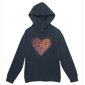 Confetti Heart Valentines Day Urban Pullover Hoodie