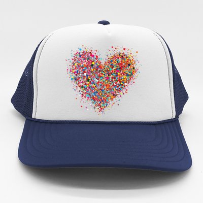 Confetti Heart Valentines Day Trucker Hat