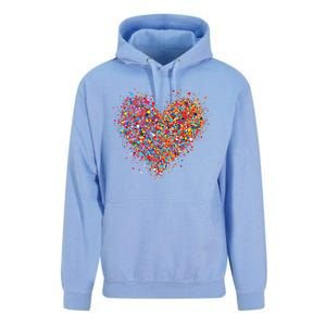 Confetti Heart Valentines Day Unisex Surf Hoodie