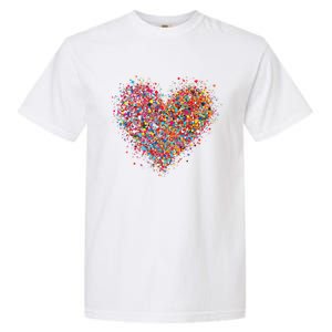 Confetti Heart Valentines Day Garment-Dyed Heavyweight T-Shirt