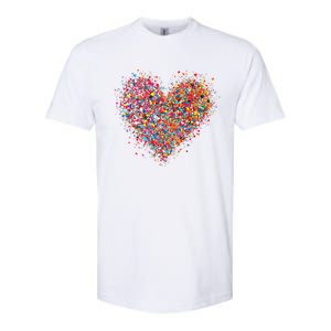 Confetti Heart Valentines Day Softstyle CVC T-Shirt