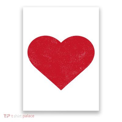 Cute Heart Valentines Day Vintage Distressed Red Poster