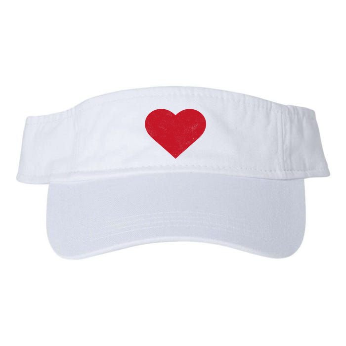 Cute Heart Valentines Day Vintage Distressed Red Visor