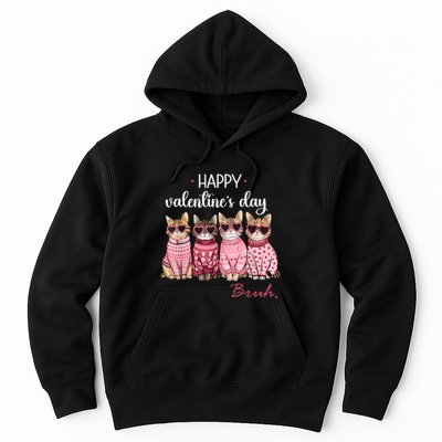 Cats Happy Valentines Day Bruh Boy Cats Lovers Hoodie