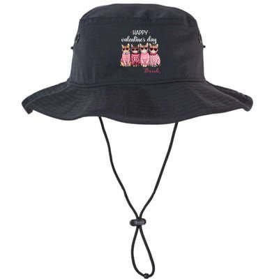 Cats Happy Valentines Day Bruh Boy Cats Lovers Bucket Hat