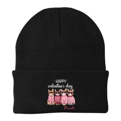 Cats Happy Valentines Day Bruh Boy Cats Lovers Beanie