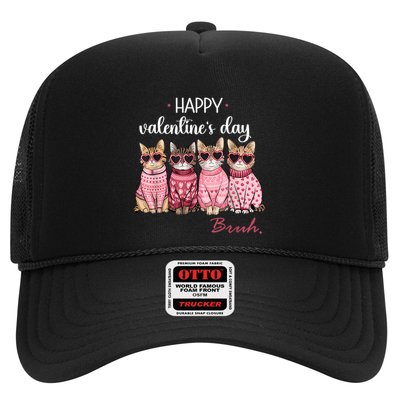 Cats Happy Valentines Day Bruh Boy Cats Lovers Trucker Hat