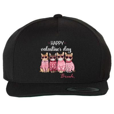 Cats Happy Valentines Day Bruh Boy Cats Lovers Wool Snapback Cap
