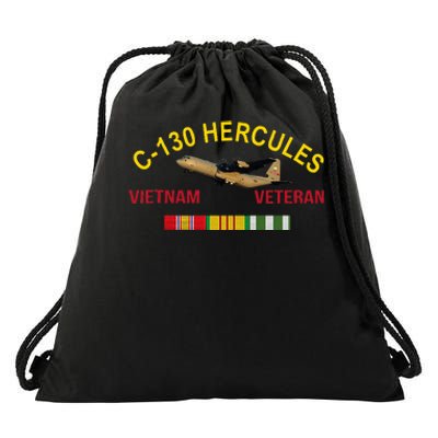 C130 Hercules Vietnam War C 130 Vietnam Veteran Drawstring Bag