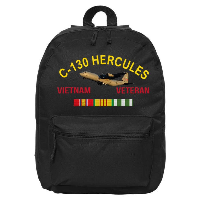 C130 Hercules Vietnam War C 130 Vietnam Veteran 16 in Basic Backpack