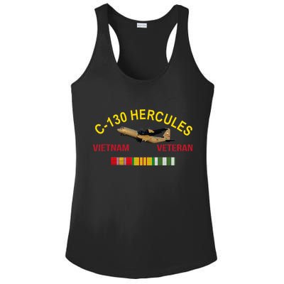 C130 Hercules Vietnam War C 130 Vietnam Veteran Ladies PosiCharge Competitor Racerback Tank