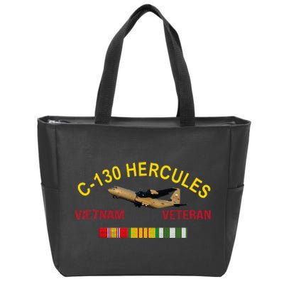 C130 Hercules Vietnam War C 130 Vietnam Veteran Zip Tote Bag