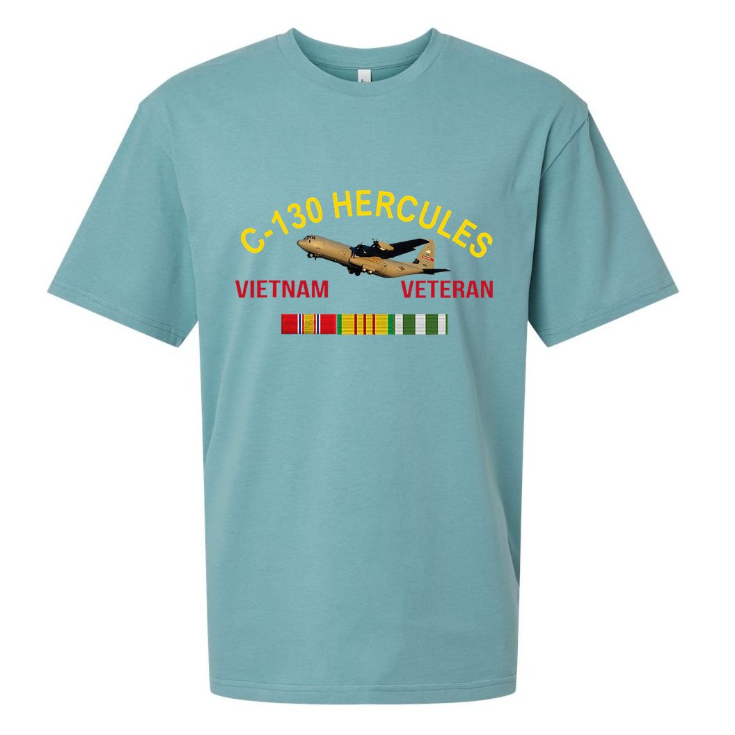 C130 Hercules Vietnam War C 130 Vietnam Veteran Sueded Cloud Jersey T-Shirt