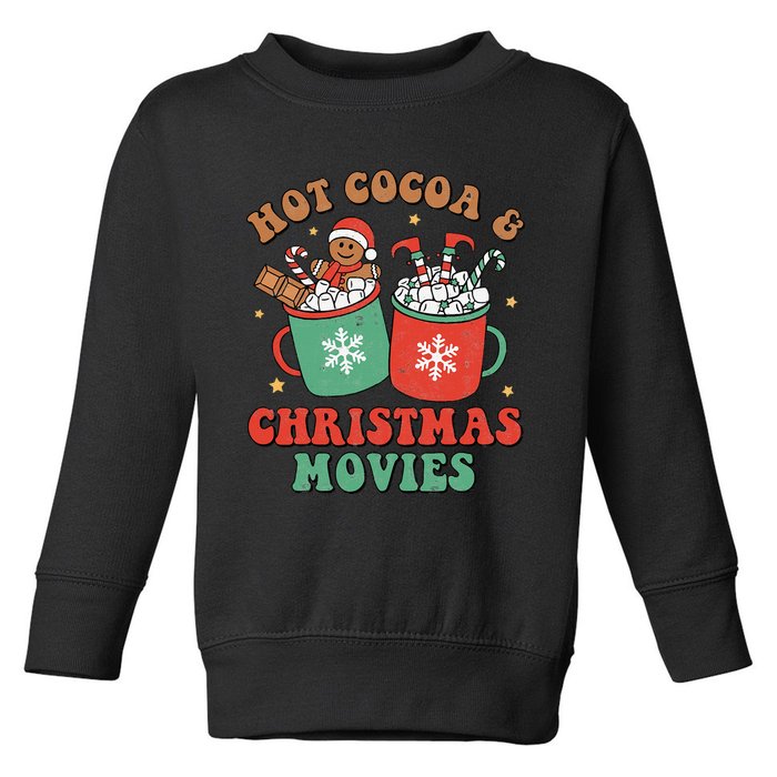 Cozy Holiday Vibes Festive Gingerbread Man Mug Toddler Sweatshirt