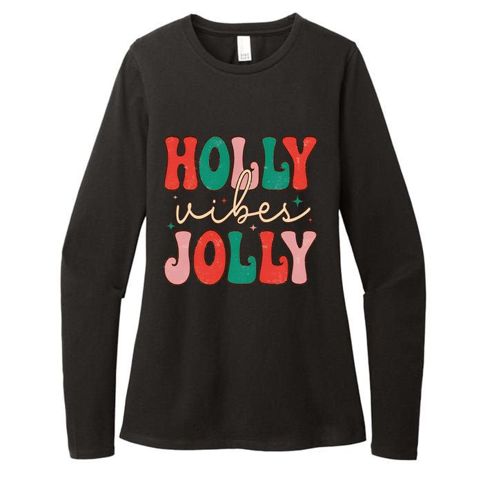 Cute Holly Vibes Jolly Womens CVC Long Sleeve Shirt