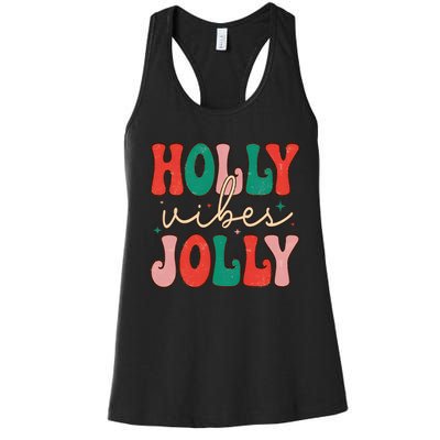 Cute Holly Vibes Jolly Women's Racerback Tank