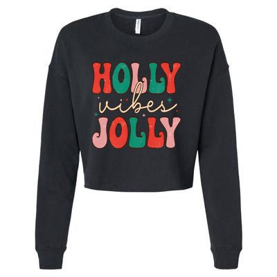 Cute Holly Vibes Jolly Cropped Pullover Crew