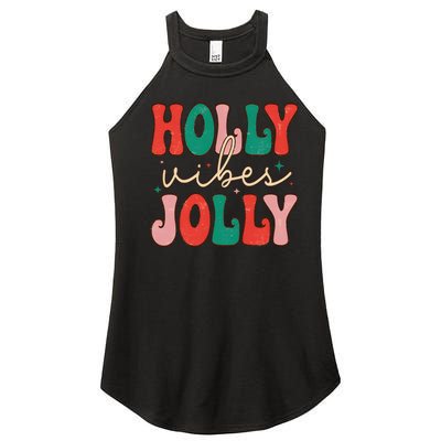 Cute Holly Vibes Jolly Women's Perfect Tri Rocker Tank