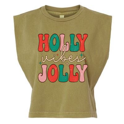 Cute Holly Vibes Jolly Garment-Dyed Women's Muscle Tee