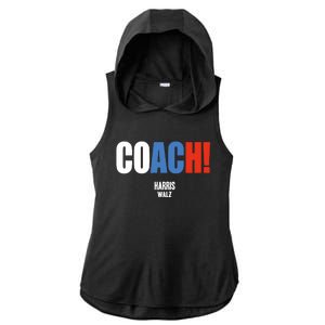 Coach Harris Waltz 2024 Kamala Harris Coach Walz 2024 Coach Ladies PosiCharge Tri-Blend Wicking Draft Hoodie Tank