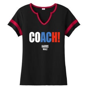 Coach Harris Waltz 2024 Kamala Harris Coach Walz 2024 Coach Ladies Halftime Notch Neck Tee