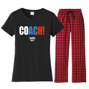 Coach Harris Waltz 2024 Kamala Harris Coach Walz 2024 Coach Women's Flannel Pajama Set