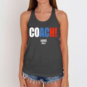 Coach Harris Waltz 2024 Kamala Harris Coach Walz 2024 Coach Women's Knotted Racerback Tank