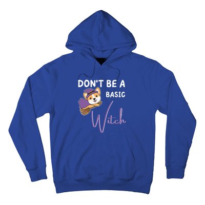 Corgi Halloween Witch Witches Dont Be A Basic Witch Gift Hoodie