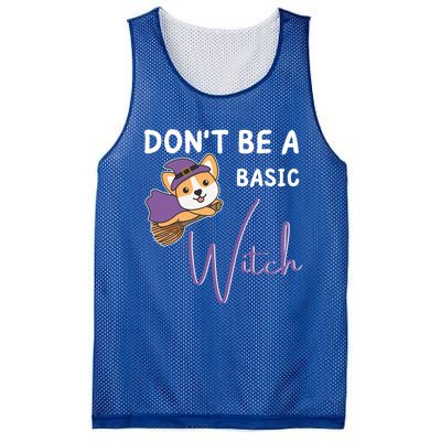 Corgi Halloween Witch Witches Dont Be A Basic Witch Gift Mesh Reversible Basketball Jersey Tank